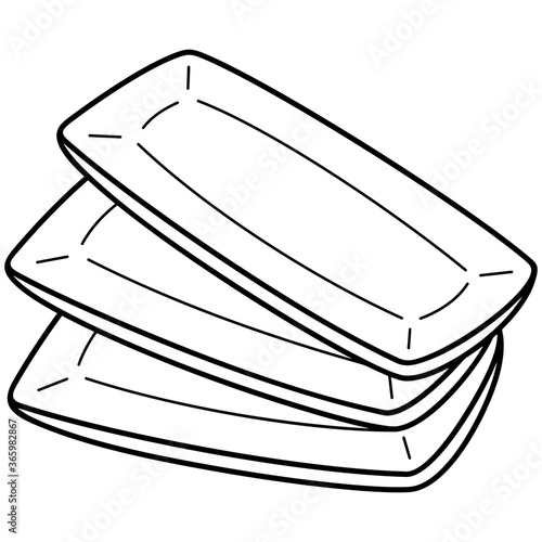 Porcelain serving plates