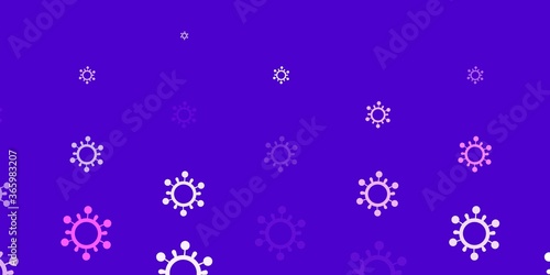 Light Purple, Pink vector texture with disease symbols.