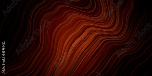 Dark Brown vector backdrop with bent lines. Colorful illustration with curved lines. Pattern for ads, commercials.