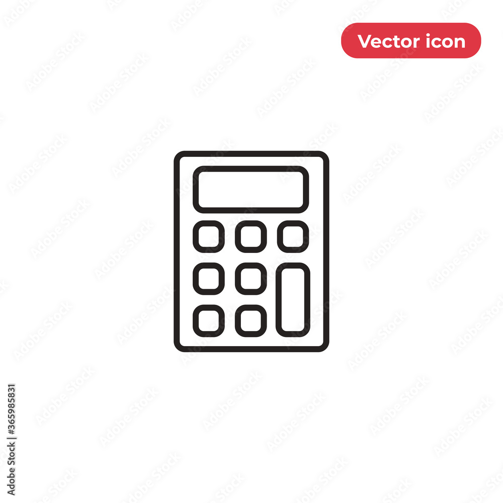 Calculator icon vector. Finance sign Calculator icon vector. Finance sign