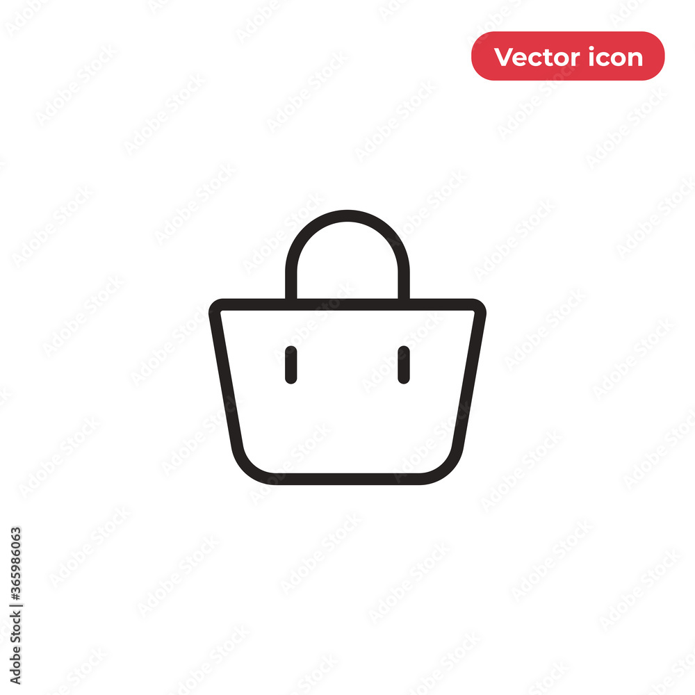 Shopping bag icon vector. Package sign Shopping bag icon vector. Package sign