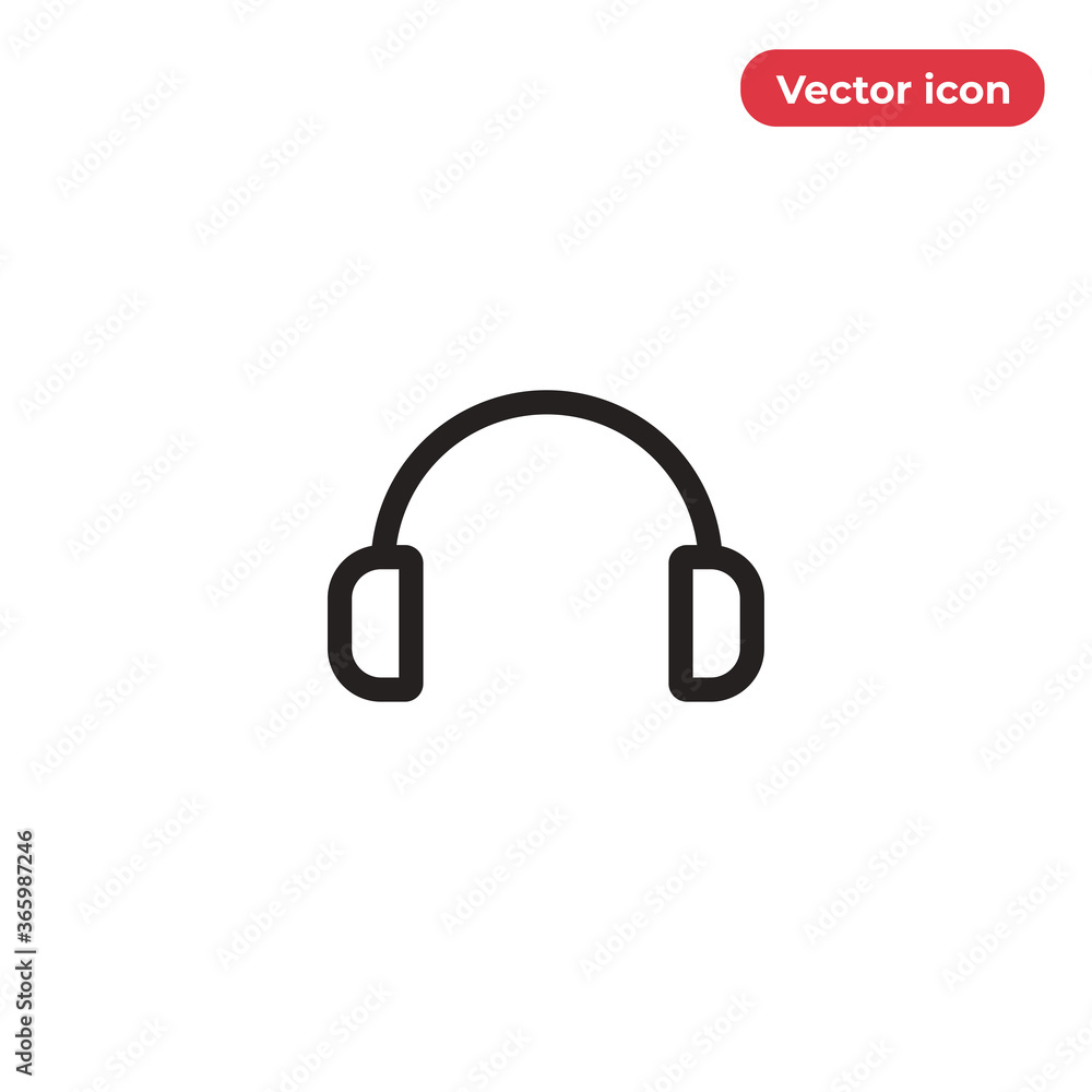 Headphones icon vector. Headset sign Headphones icon vector. Headset sign
