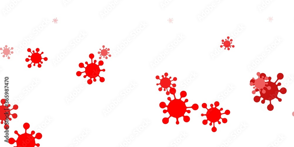 Light red vector template with flu signs. Light red vector template with flu signs.