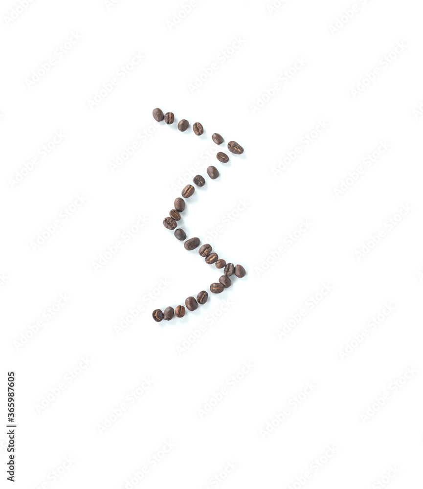 coffee beans isolated on white background. coffee beans isolated on white background.