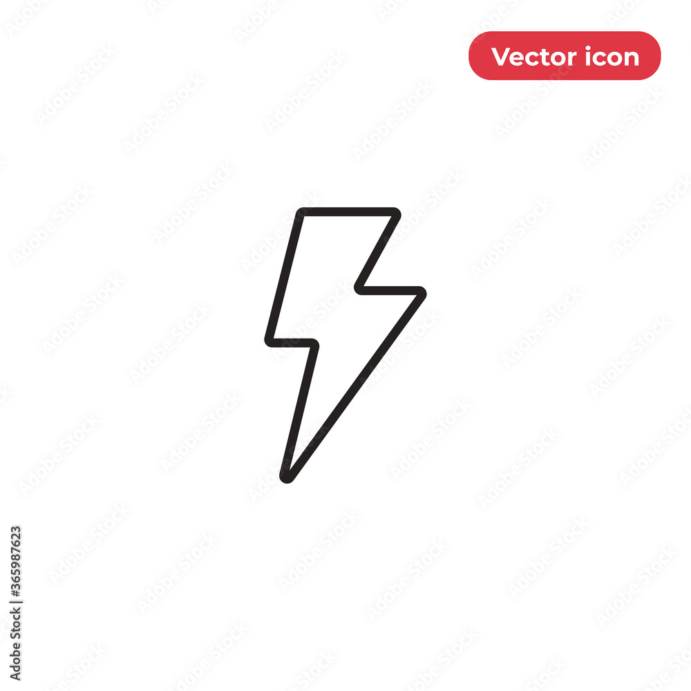 Flash icon vector. Lightning sign Flash icon vector. Lightning sign