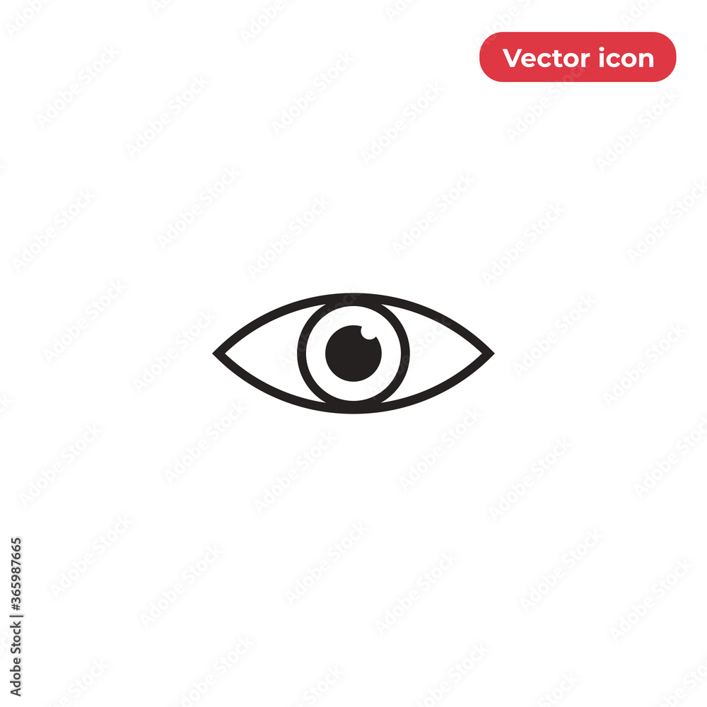 Eye icon vector. Eyeball sign