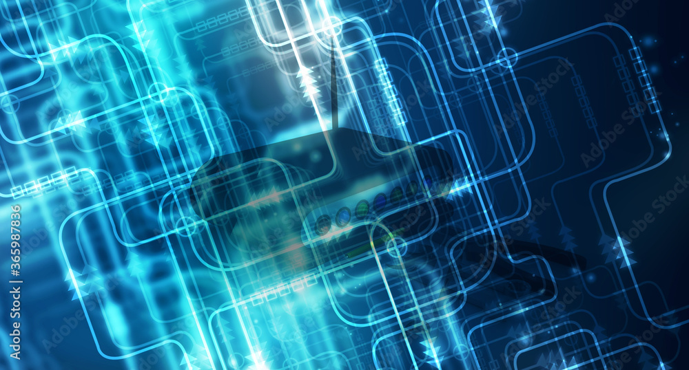 2d illustration Abstract futuristic electronic circuit technology background 2d illustration Abstract futuristic electronic circuit technology background