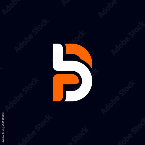 Letter PB BP Initial Logo Design Vector Template Illustration