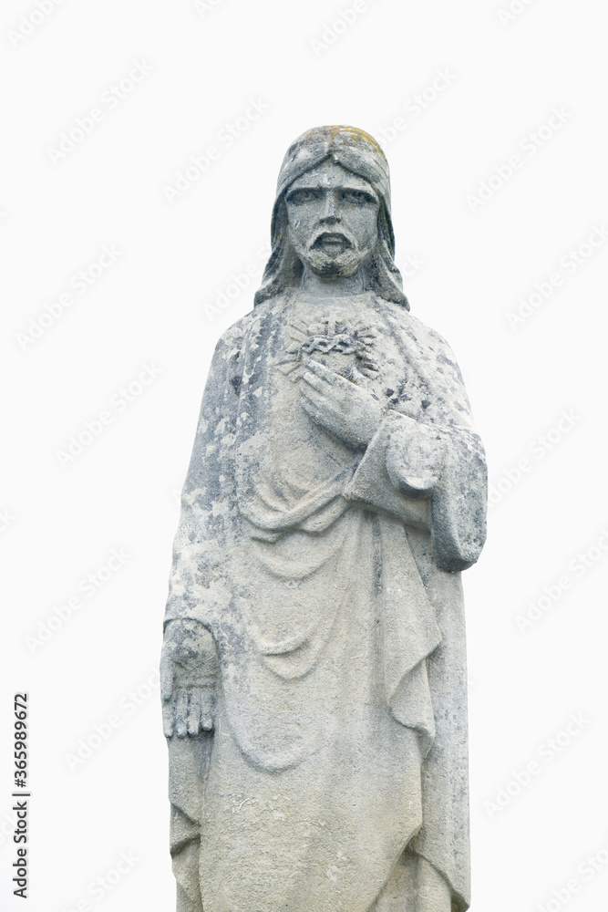 Very ancient stone statue of Jesus Christ