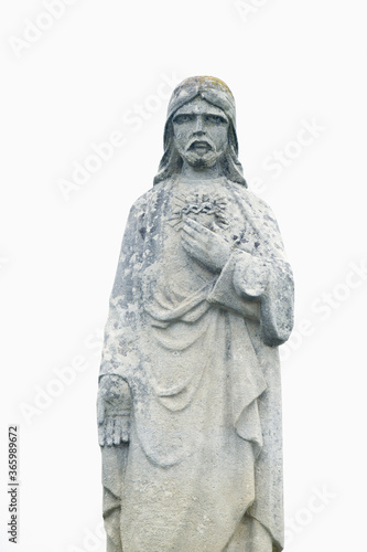 Very ancient stone statue of Jesus Christ
