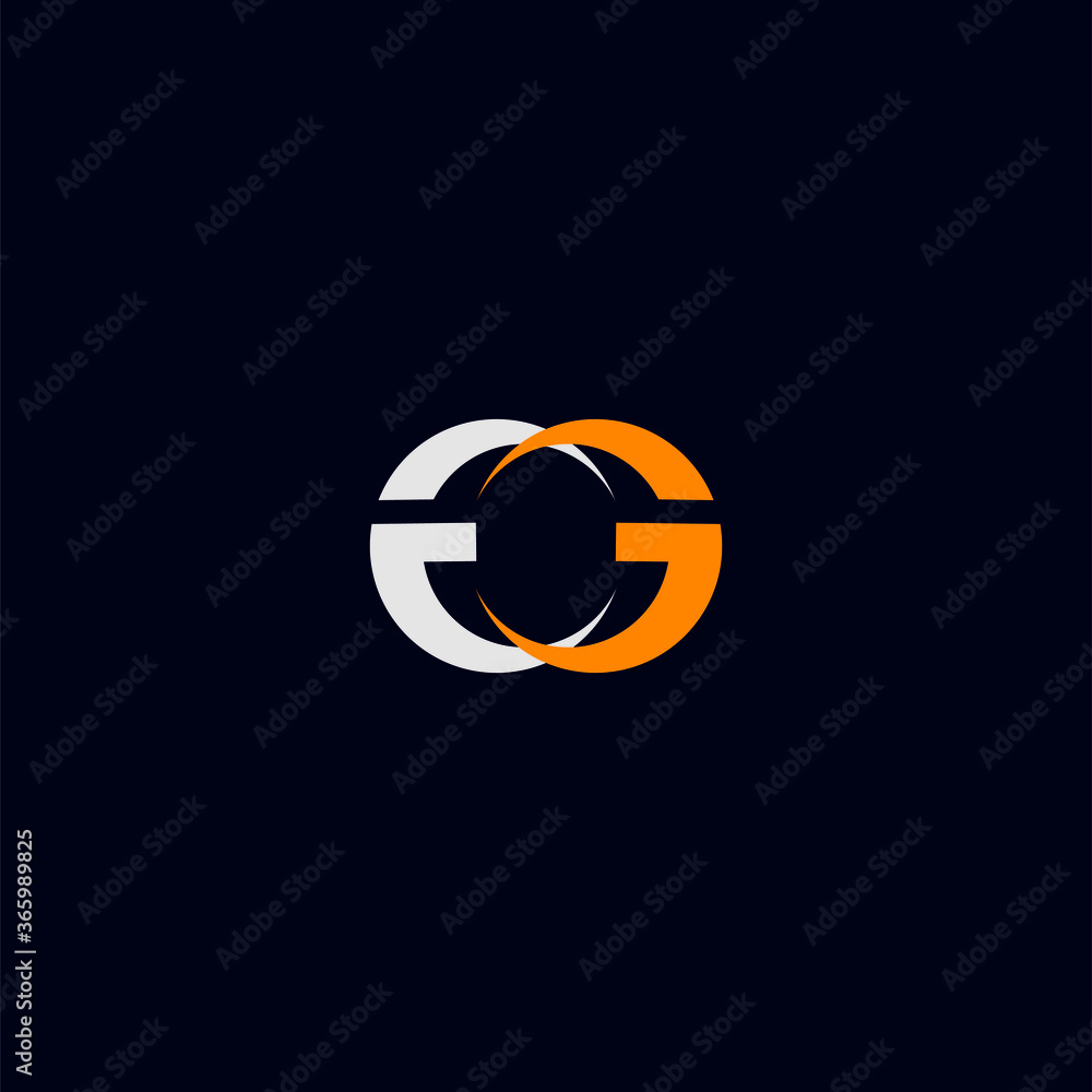 Letter GG Initial Logo Design Vector Template Illustration