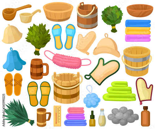 Sauna isolated cartoon set icon.Vector illustration bathhouse on white background .Cartoon vector set icon sauna.