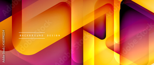 Triangle shapes geometric abstract background. 3D shadow effects and fluid gradients. Modern overlapping forms wallpaper for your text message