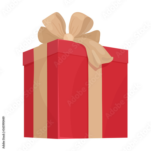 Giftbox cartoon vector of icon.Isolated illustration cartoon of box gift on white background.Vector icon of giftbox for present .