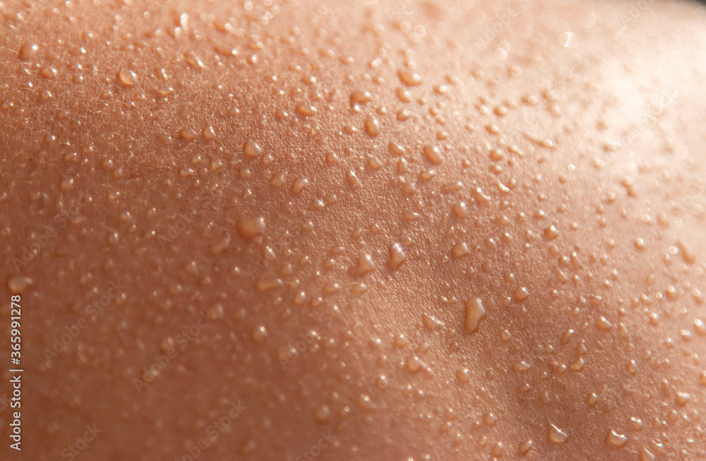 Fototapeta premium water droplets on the skin as background