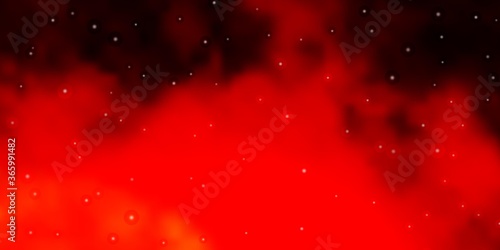Light Red, Yellow vector background with small and big stars. Colorful illustration with abstract gradient stars. Pattern for new year ad, booklets.