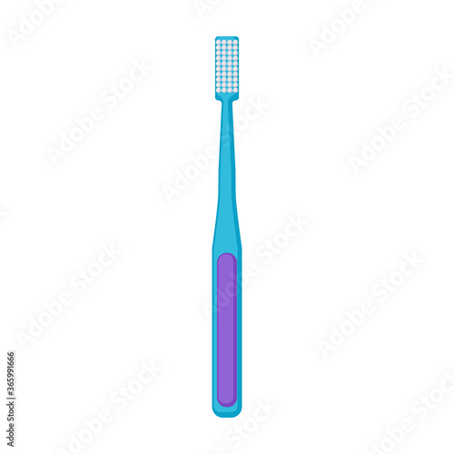 Toothbrush cartoon vector illustration of icon.Cartoon vector icon brush of tooth. Isolated illustration of toothbrush on white background.