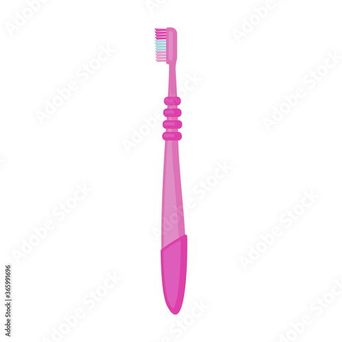 Toothbrush cartoon vector illustration of icon.Cartoon vector icon brush of tooth. Isolated illustration of toothbrush on white background.