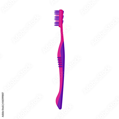 Toothbrush cartoon vector illustration of icon.Cartoon vector icon brush of tooth. Isolated illustration of toothbrush on white background.