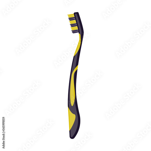 Toothbrush cartoon vector illustration of icon.Cartoon vector icon brush of tooth. Isolated illustration of toothbrush on white background.