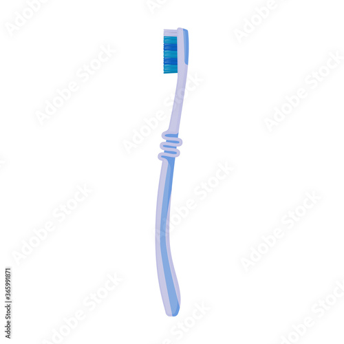 Toothbrush cartoon vector illustration of icon.Cartoon vector icon brush of tooth. Isolated illustration of toothbrush on white background.