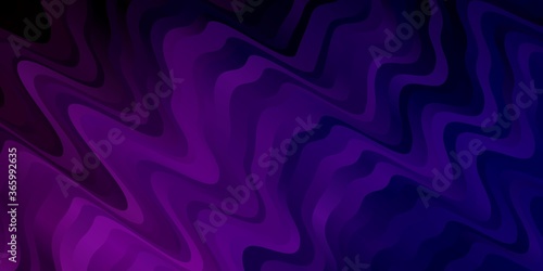 Dark Pink vector background with bent lines. Colorful abstract illustration with gradient curves. Template for your UI design.