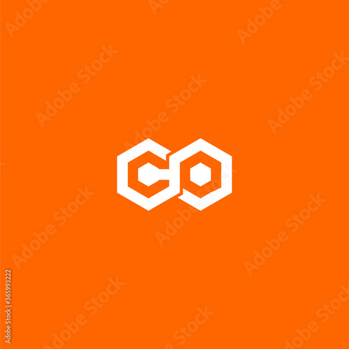 Letter CO Initial Logo Design Vector Template Illustration