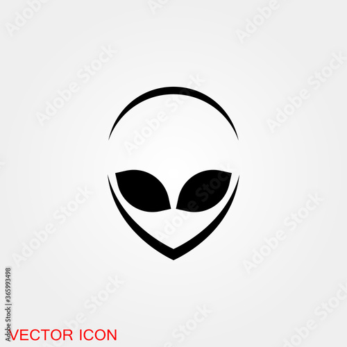 UFO alien saucer - unidentified flying object line art vector icon