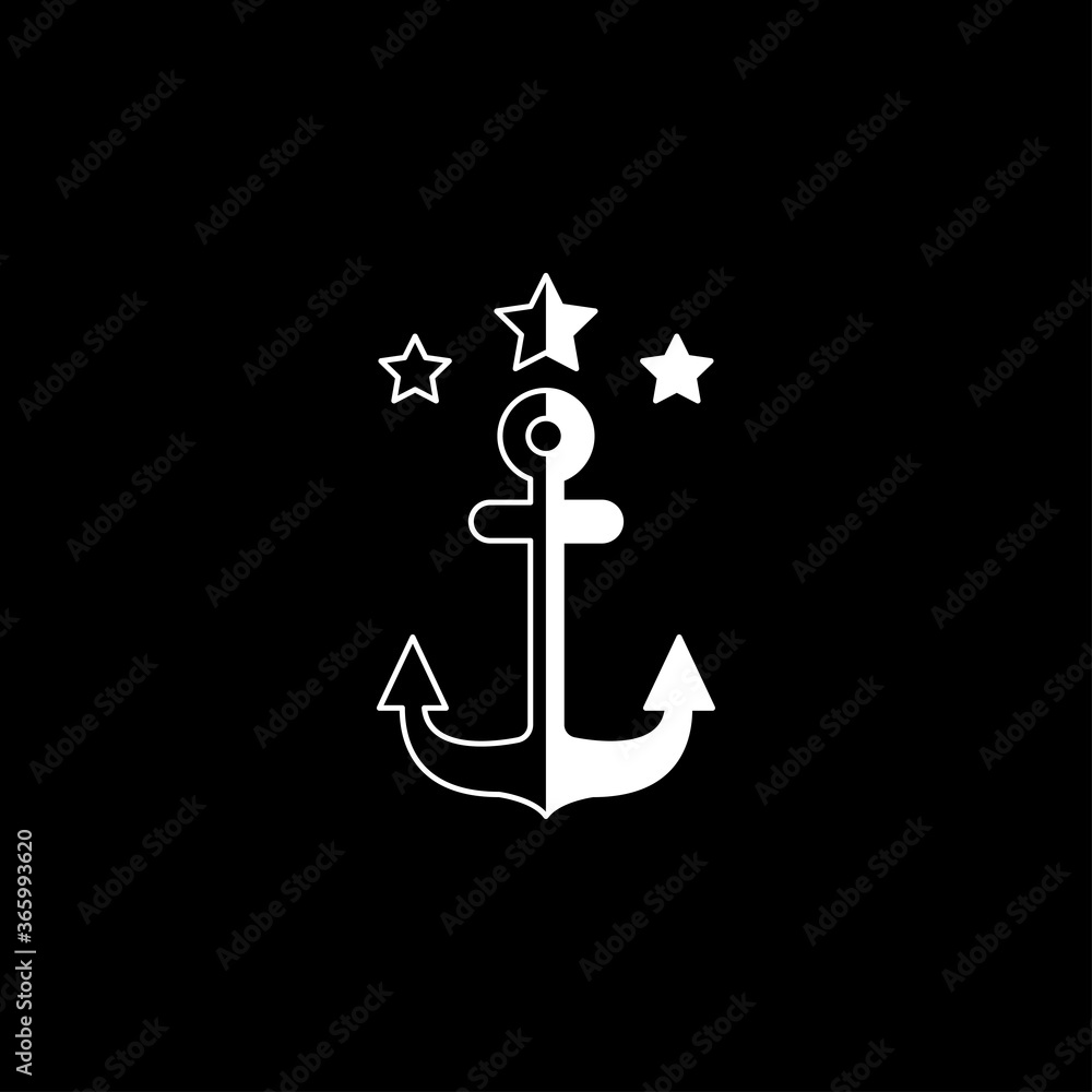 Anchor icon. Anchored flat vector icon for apps and websites Anchor icon. Anchored flat vector icon for apps and websites