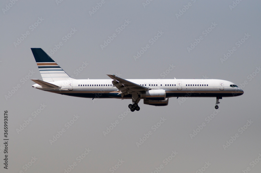 Avión de línea 757 aterrizando Avión de línea 757 aterrizando