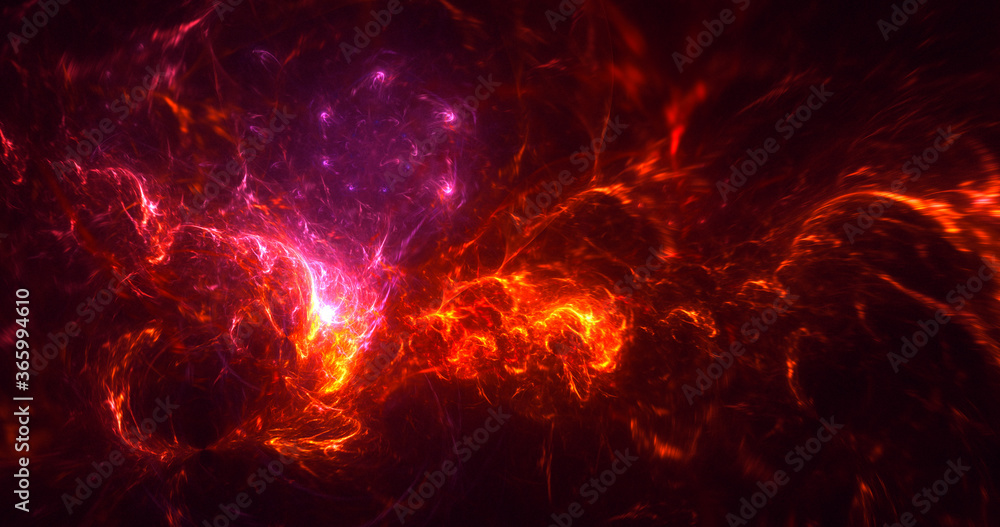 Fototapeta premium 3D rendering abstract multicolor fractal light background