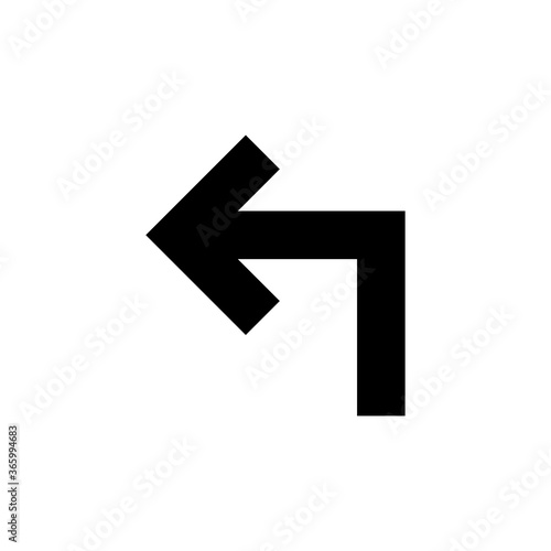 Free Download arrow pointing left, download button isolated on white, simple arrow for icon flat line, black arrow up direction, arrow sign of next or download upload concept - GFXLoad