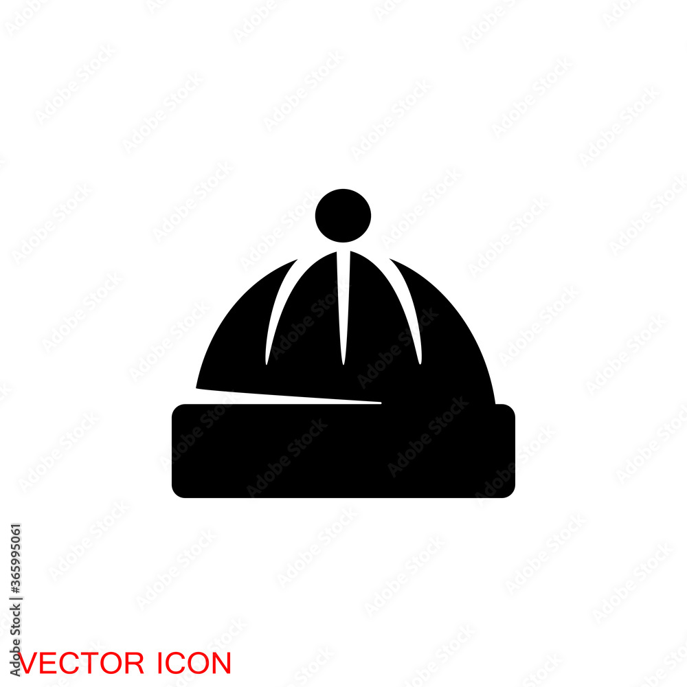 Cap icon in Flat Style. Vector illustration Cap icon in Flat Style. Vector illustration