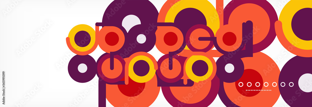 Fototapeta premium Circles and lines abstract background for covers, banners, flyers and posters and other templates