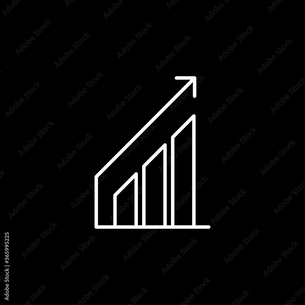 Chart icon vector growing graph icon illustration Chart icon vector growing graph icon illustration