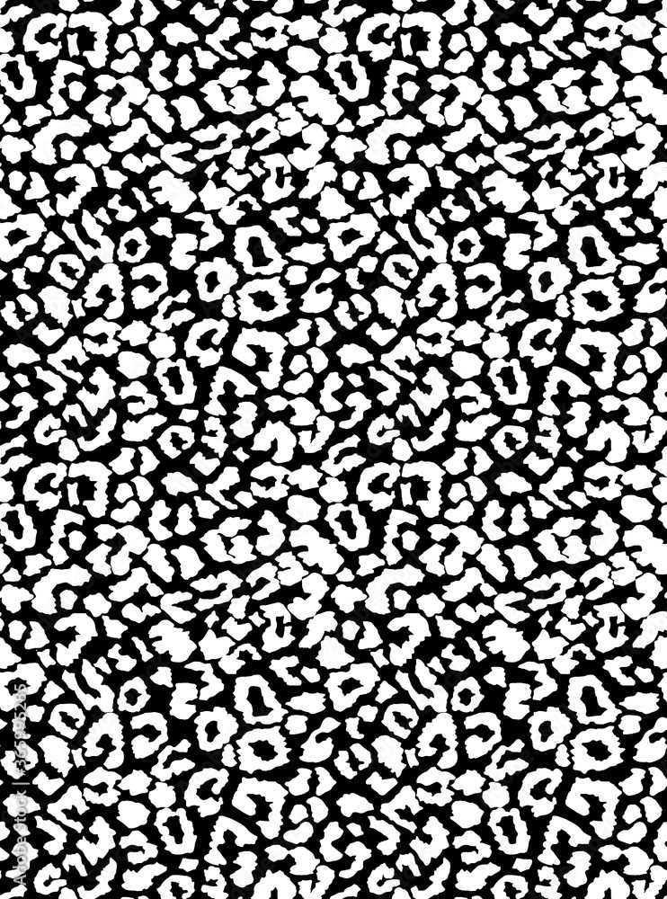 Stylish and minimal Seamless pattern Trendy colorful of freehand shape and brush with animal leopard print Stylish and minimal Seamless pattern Trendy colorful of freehand shape and brush with animal leopard print
