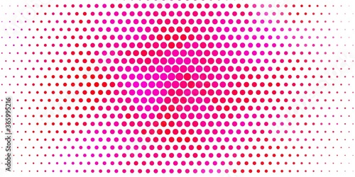 Light Pink vector background with bubbles. Colorful illustration with gradient dots in nature style. Pattern for business ads.