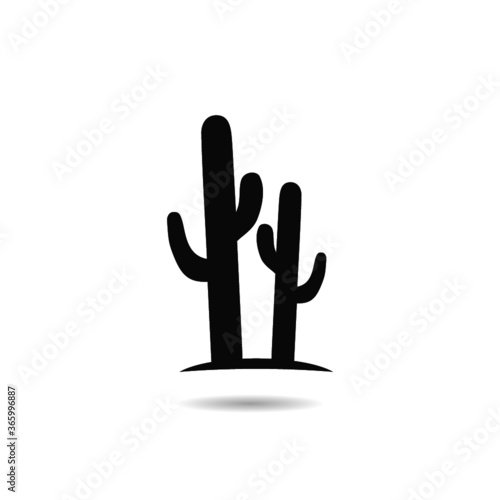 Cactus icon with shadow