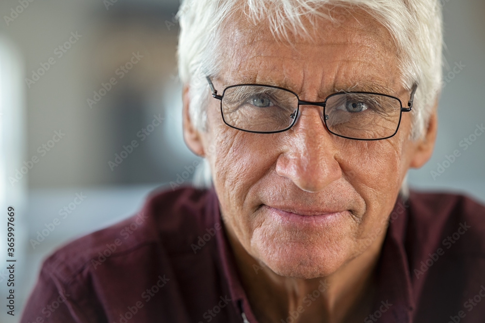 Happy successful retired old man portrait Happy successful retired old man portrait