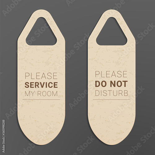 Do not disturb and Please service my room door hangers