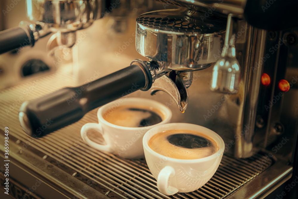 espresso machine pouring espresso espresso machine pouring espresso