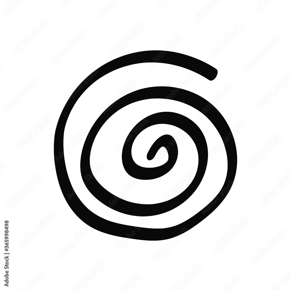 Vector illustration element with spiral in doodle style. Hand drawn. Icon, symbol, logo. Vector illustration element with spiral in doodle style. Hand drawn. Icon, symbol, logo.