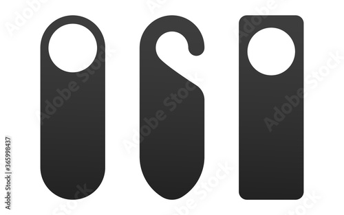 Door hangers for the doorknob to mark need of service or rest in hotels, resorts, motels