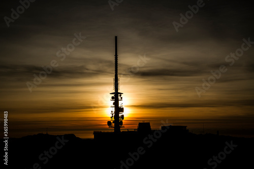 Tower in sunset