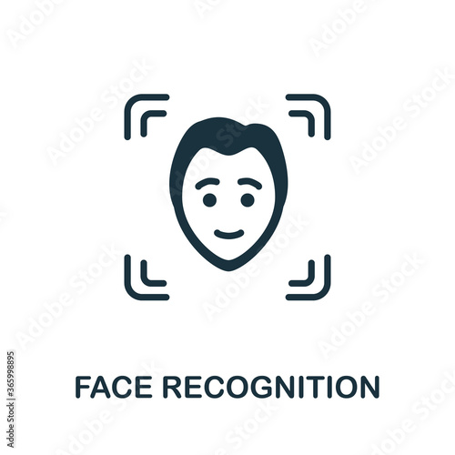 Face Recognition icon. Simple element from internet security collection. Creative Face Recognition icon for web design, templates, infographics and more