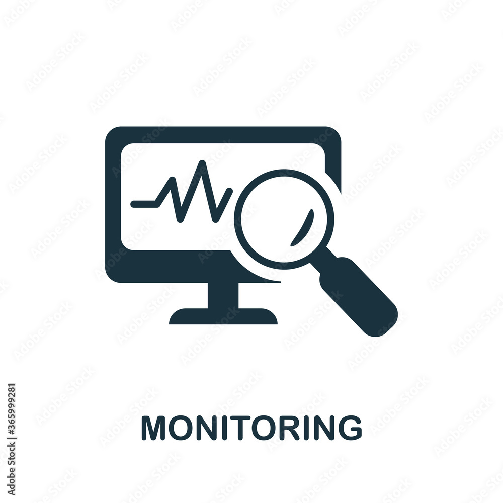 Monitoring icon. Simple element from security collection