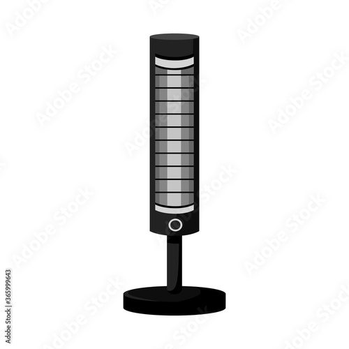 Vector illustration of heater and infrared logo. Graphic of heater and warmness stock symbol for web.