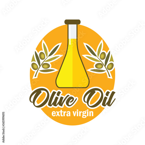 olive oil logo with text space for your slogan tag line, vector illustration photo