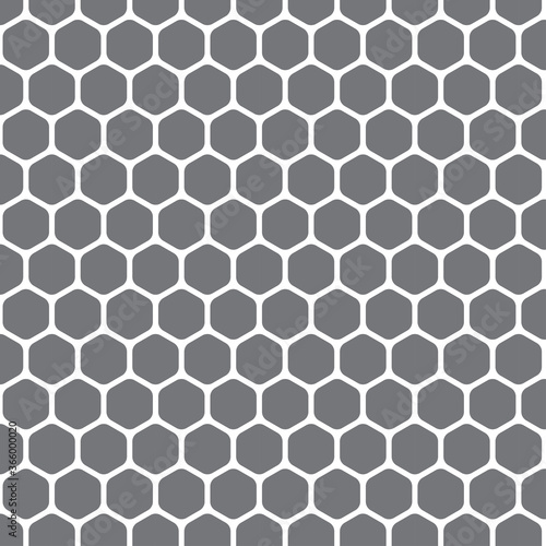 seamless grey and white honeycomb pattern.