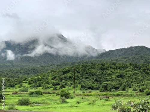 clouds over the mountains